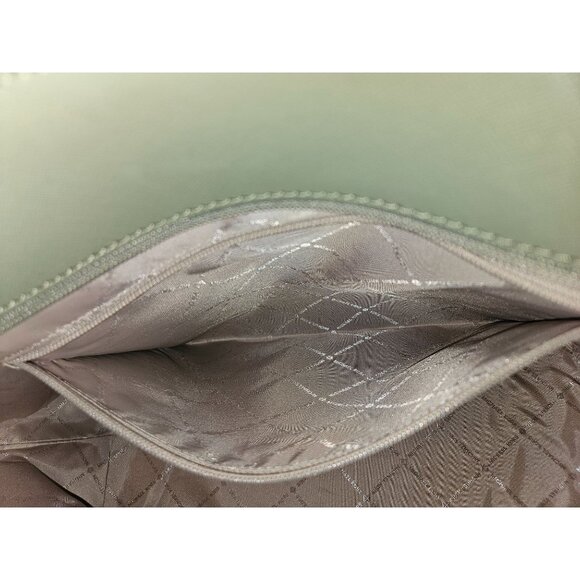 Michael Kors Leather Gilly Drawstring Travel Utility Work Green Shoulder Tote - Picture 14 of 16